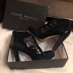 Coye Nokes suede black ankle boots military 7